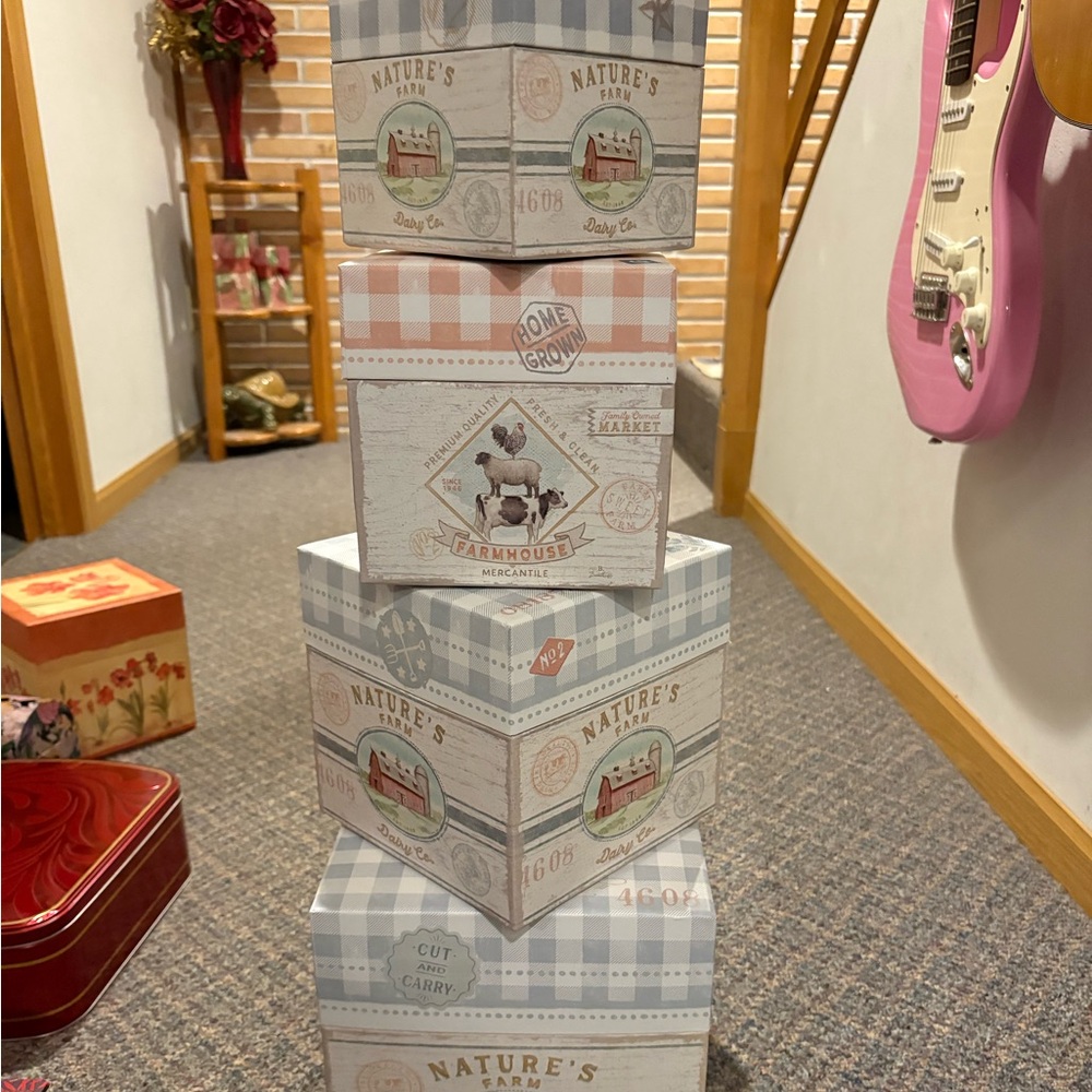 Farmhouse 4-Piece Nesting Box Set